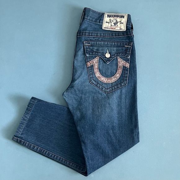 True Religion Other - True Religion Flap Pocket Straight Leg Medium Wash Jeans